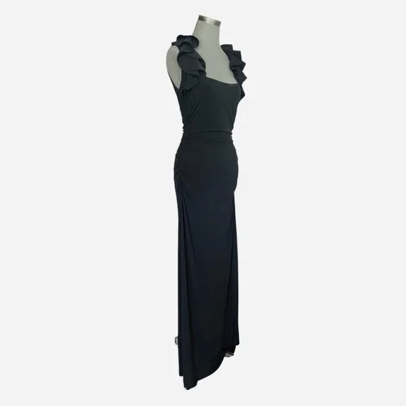 Laundry by Shelli Segal Black Ruffled Sleeve Maxi Dress Women's Gown Size 12 Laundry by Shelli Segal Black Ruffled Sleeve Maxi Dress Women's Gown Size 12